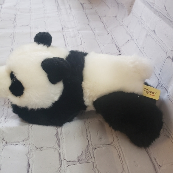 Miyoni by Aurora Panda Bear Plush Stuffed Animal Black White 12 Inch With Tags - Picture 2 of 10